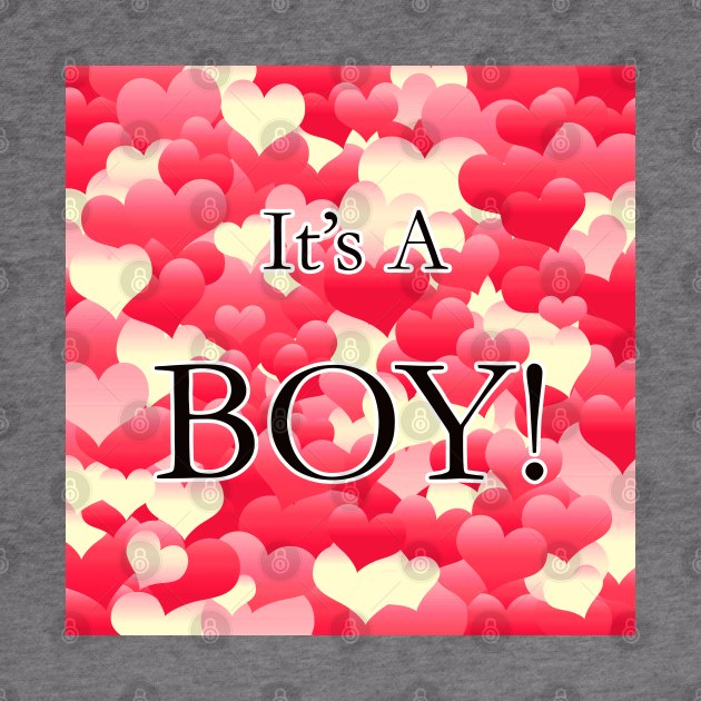 It's A Boy! Red Hearts by BlakCircleGirl